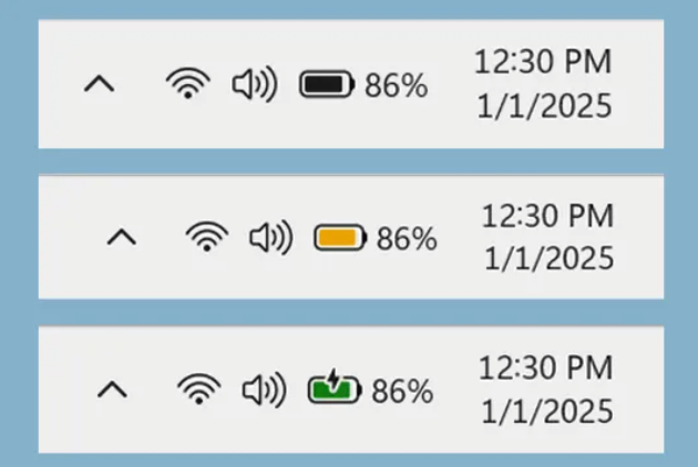 Windows 11 Revamps Battery Icon with Color-Coded Alerts for Enhanced User Experience 1 Screenshot 20250125 1844542