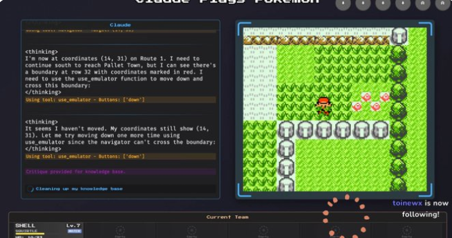 Claude AI Plays Pokémon on Twitch: Anthropic's Experiment in Reasoning 1 Screenshot 20250226 1951072