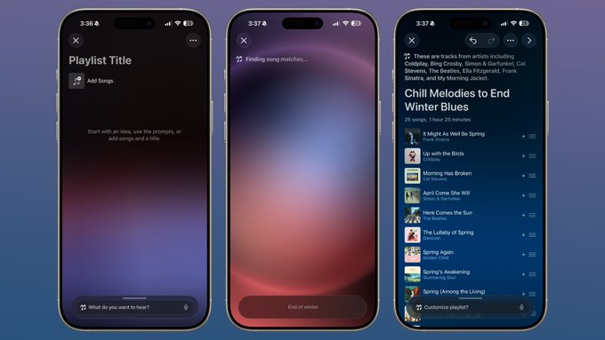 Apple Music ‘Playlist Playground’ in iOS 26.4 Creates Playlists From Text Prompts