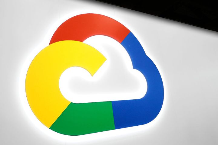 Google Cloud logo displayed at Mobile World Congress entrance