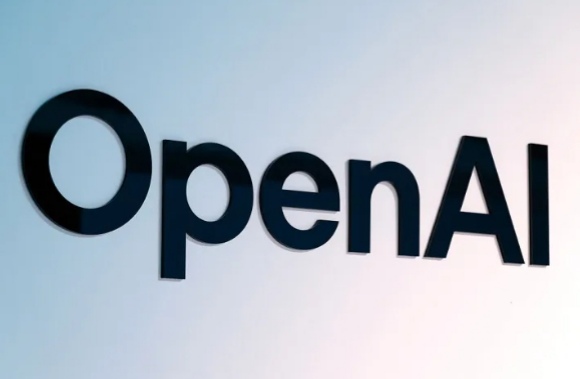 OpenAI and Apple logos on a courtroom gavel background