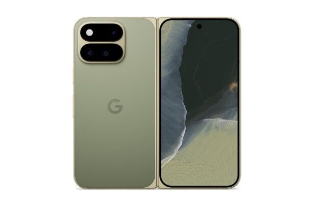 Google Pixel 11 Pro Fold smartphone unfolded showing bright inner display