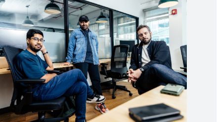 Malachyte co-founders Sidd Motwani, Ian Anderson, and Shivaditya Sinha