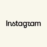 Instagram's new wordmark logo displayed on a smartphone screen